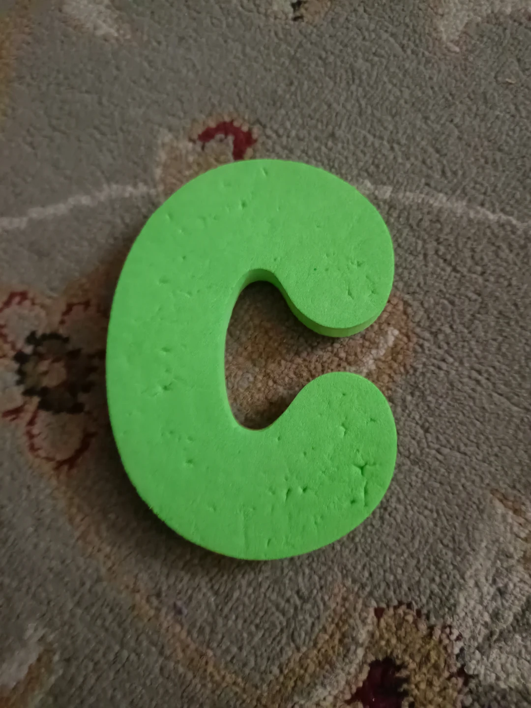 Green Foam Letter C
