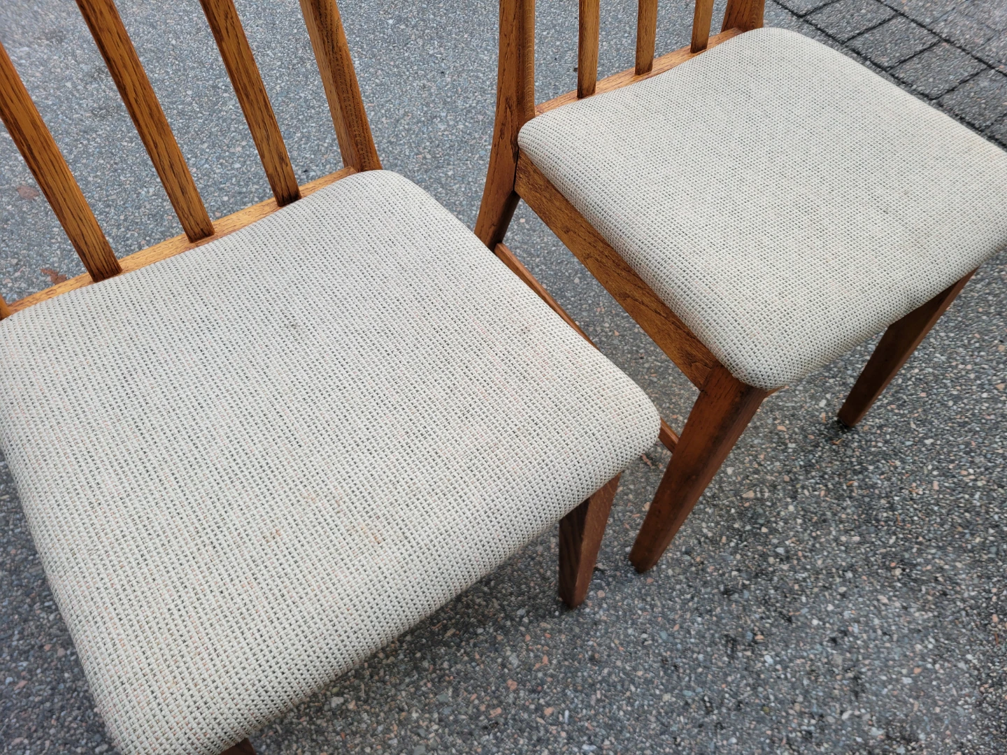 Vintage Mid-Century Modern Oak Dining Chairs - Pair - photo 3