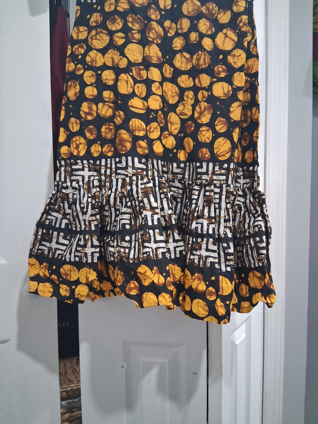 Patterned Short-Sleeve Midi Dress - photo 4