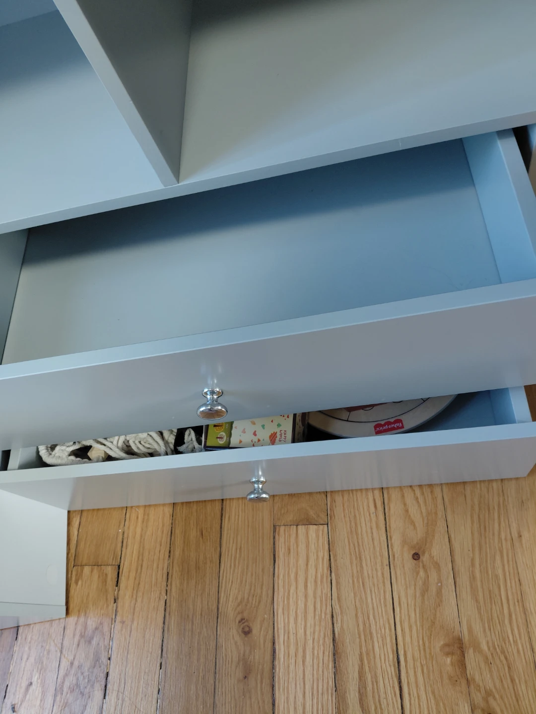 Gray Storage Shelf with Drawers - photo 3