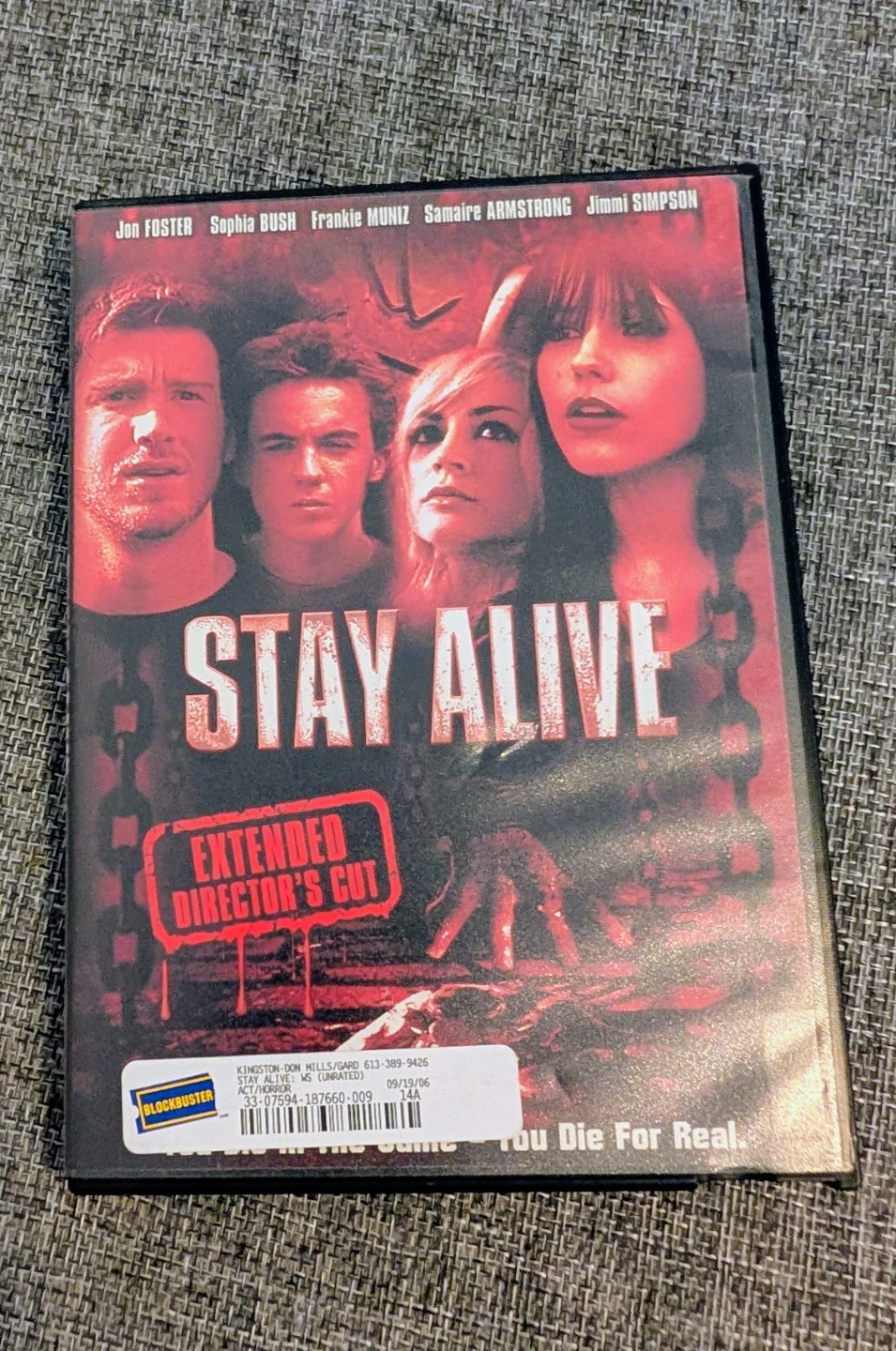 Stay Alive Extended Director's Cut DVD Movie