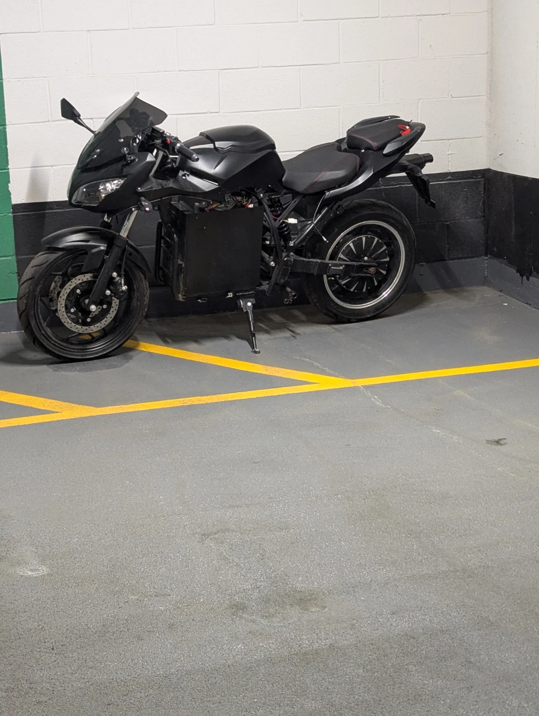 Black Electric Motorcycle