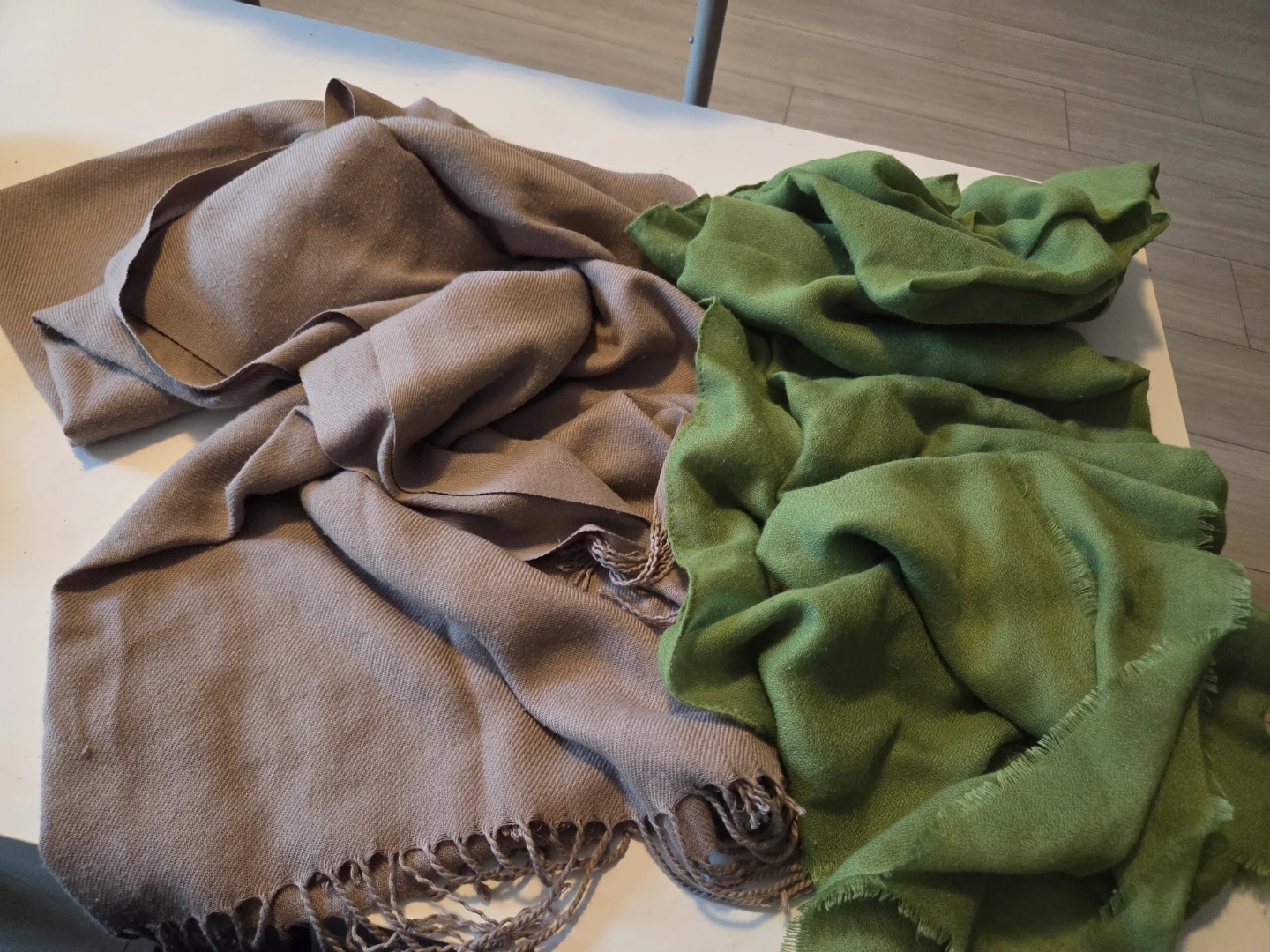 Two Scarves - Green and Taupe - photo 4