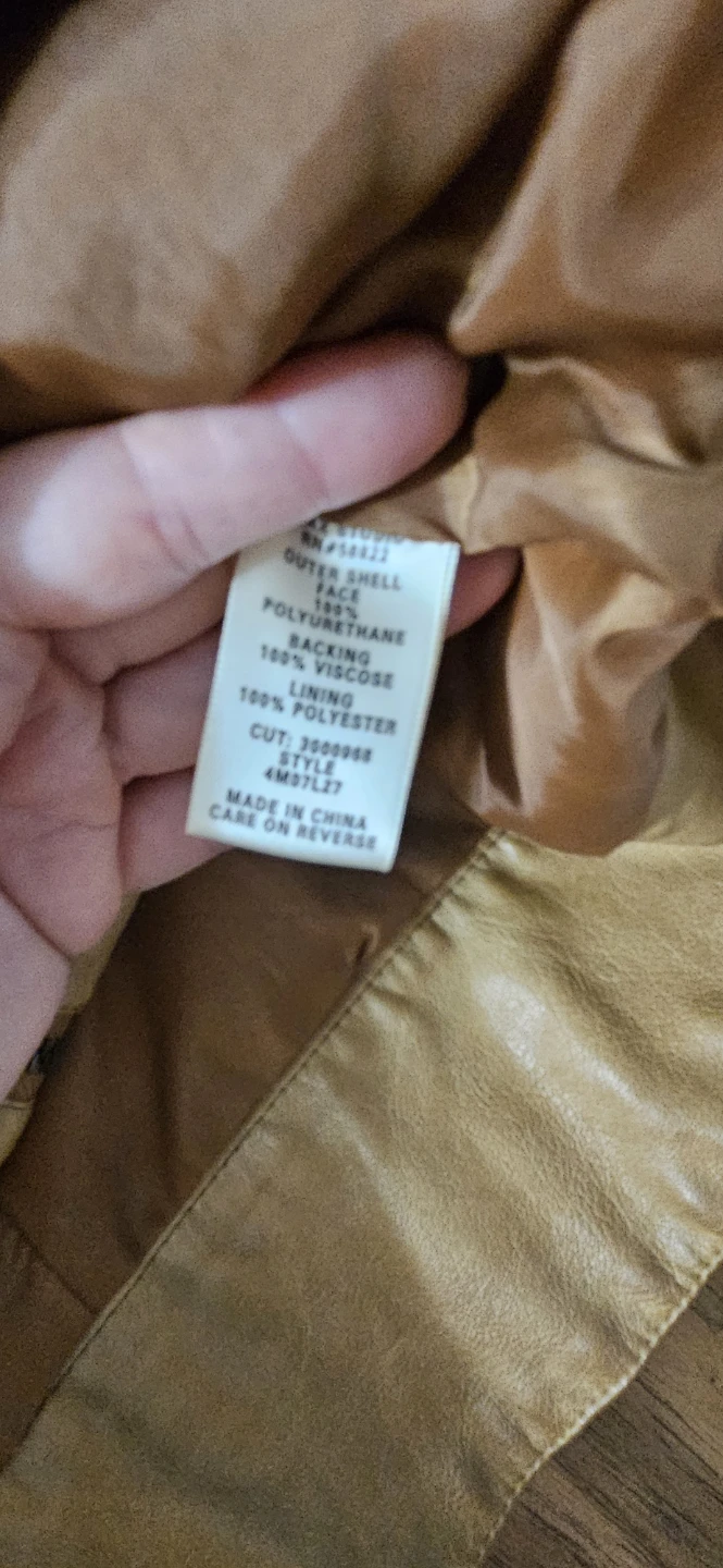 Max Jeans Women’s Brown Faux Leather Jacket – Size Medium - photo 5