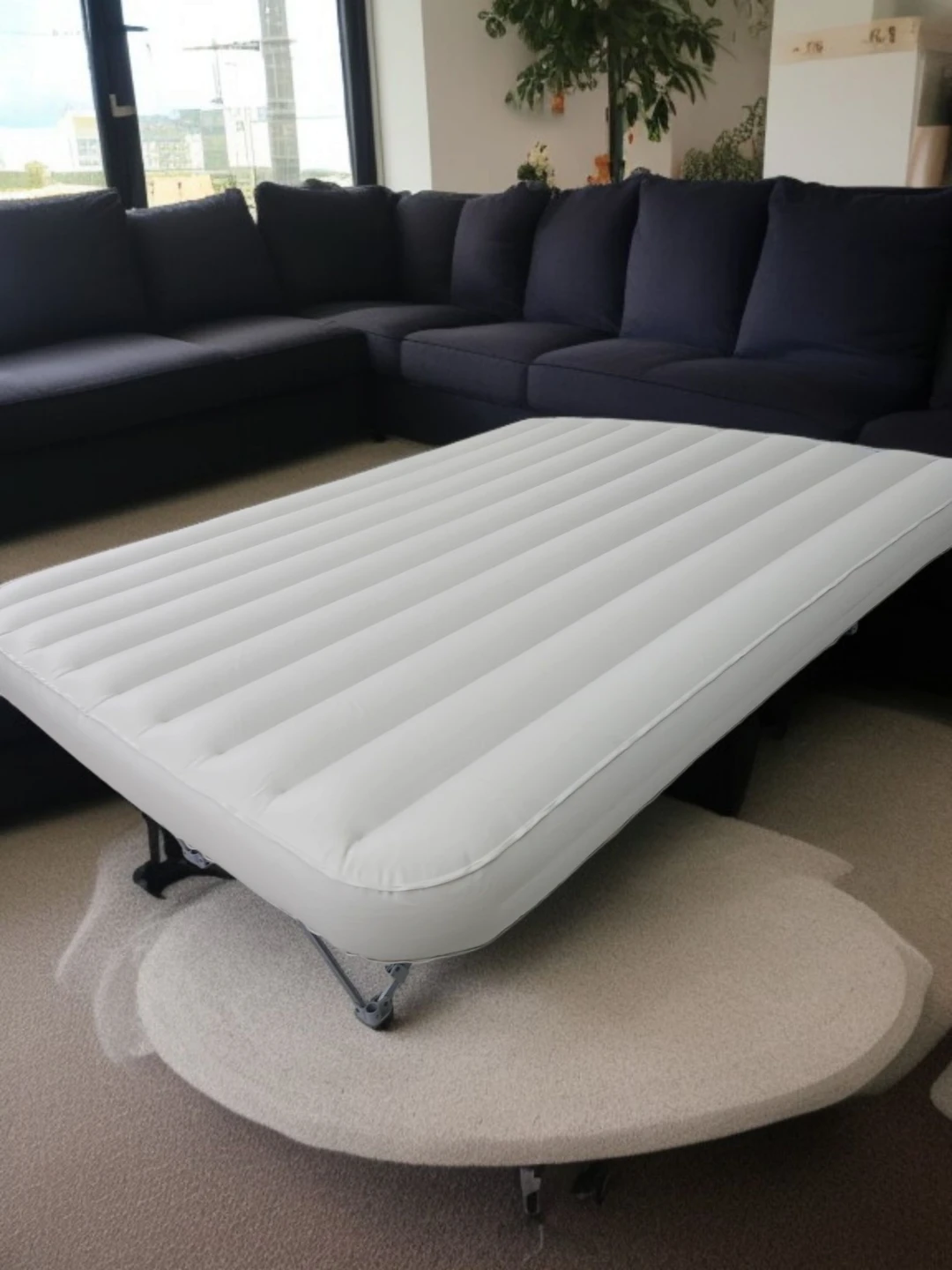 Bed Queen Air Mattress with Frame and Rolling Case and air pump - photo 4