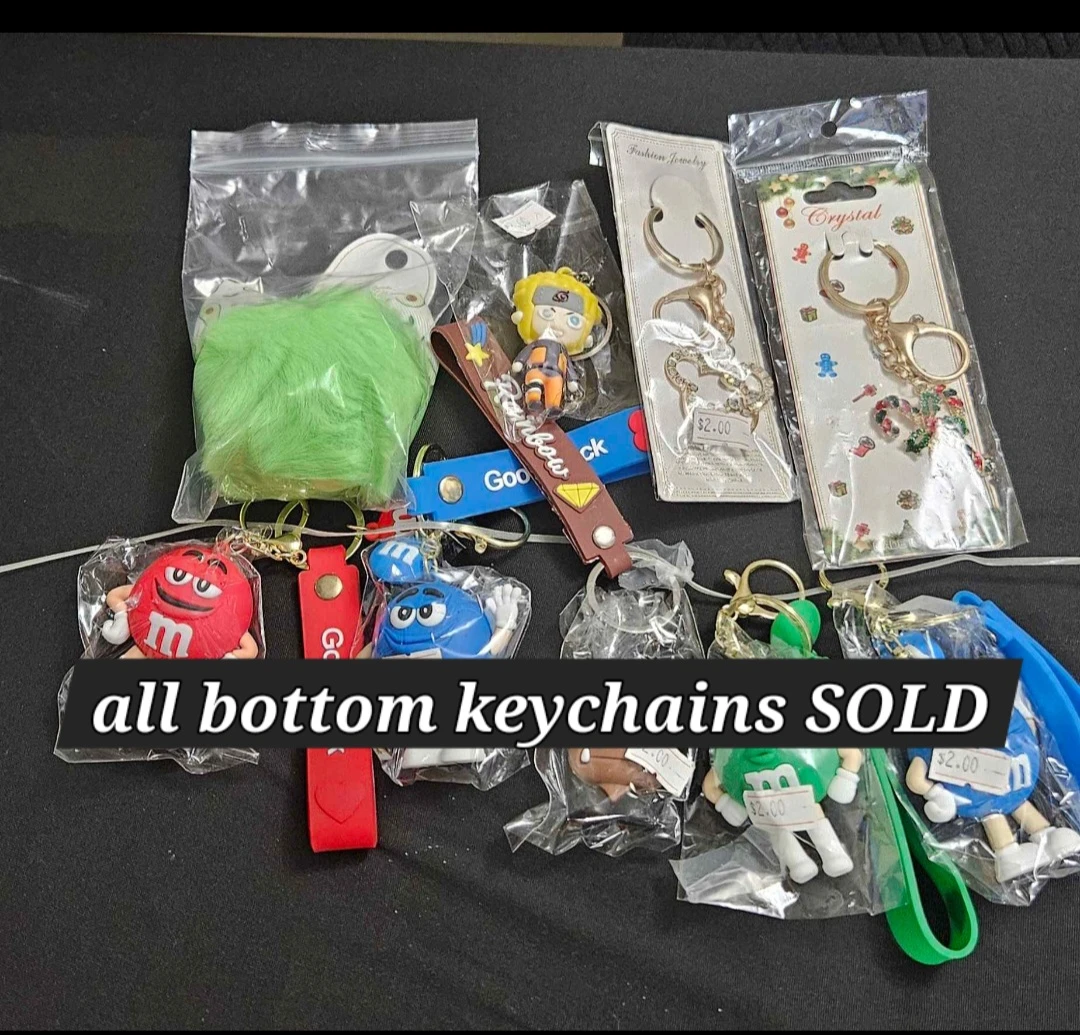 Keychains –Naruto,An Avocado, Christmas & Mickey – $2 Each