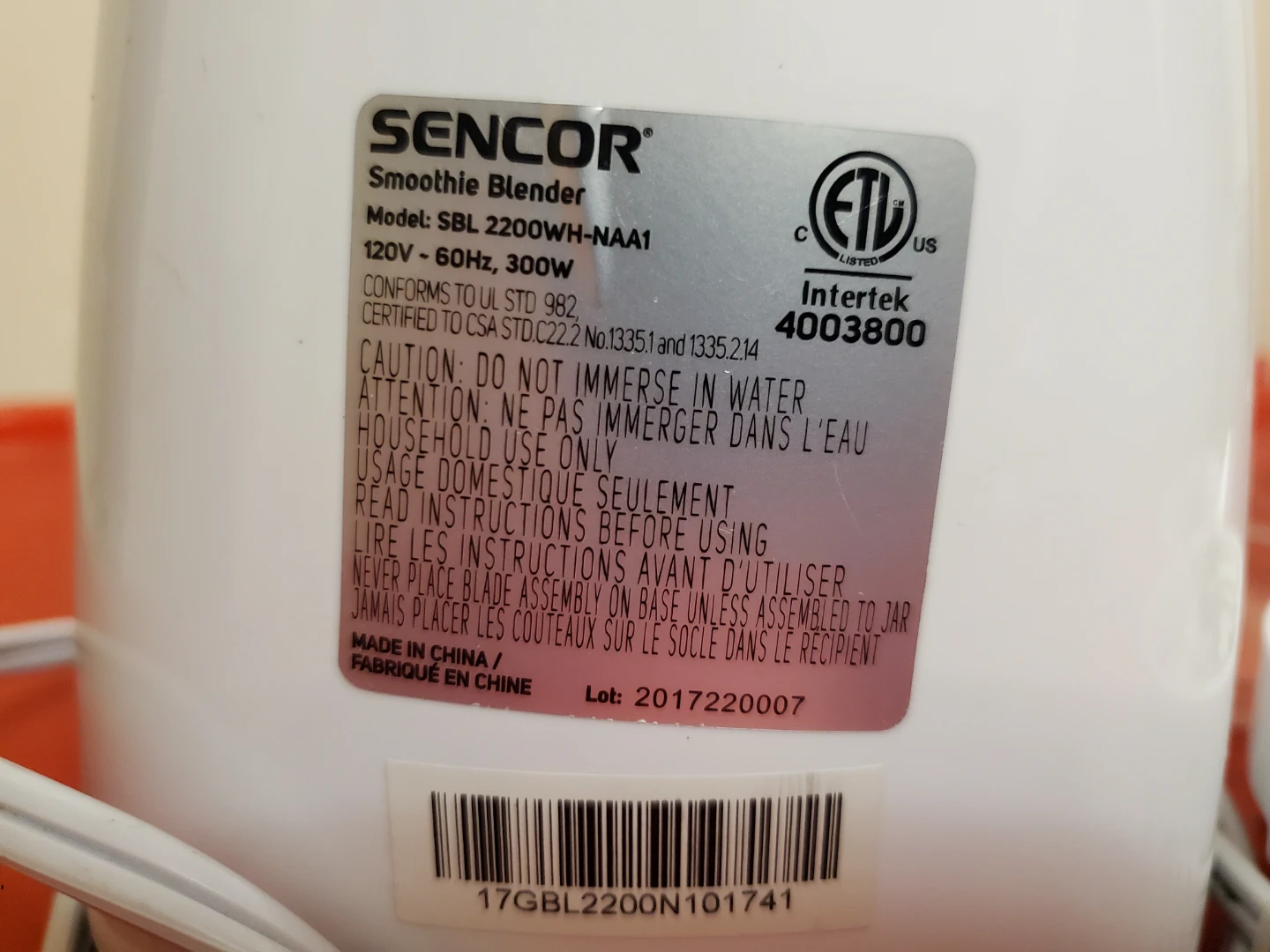Sencor Smoothie Blender SBL 2200WH-NAA1 - photo 4