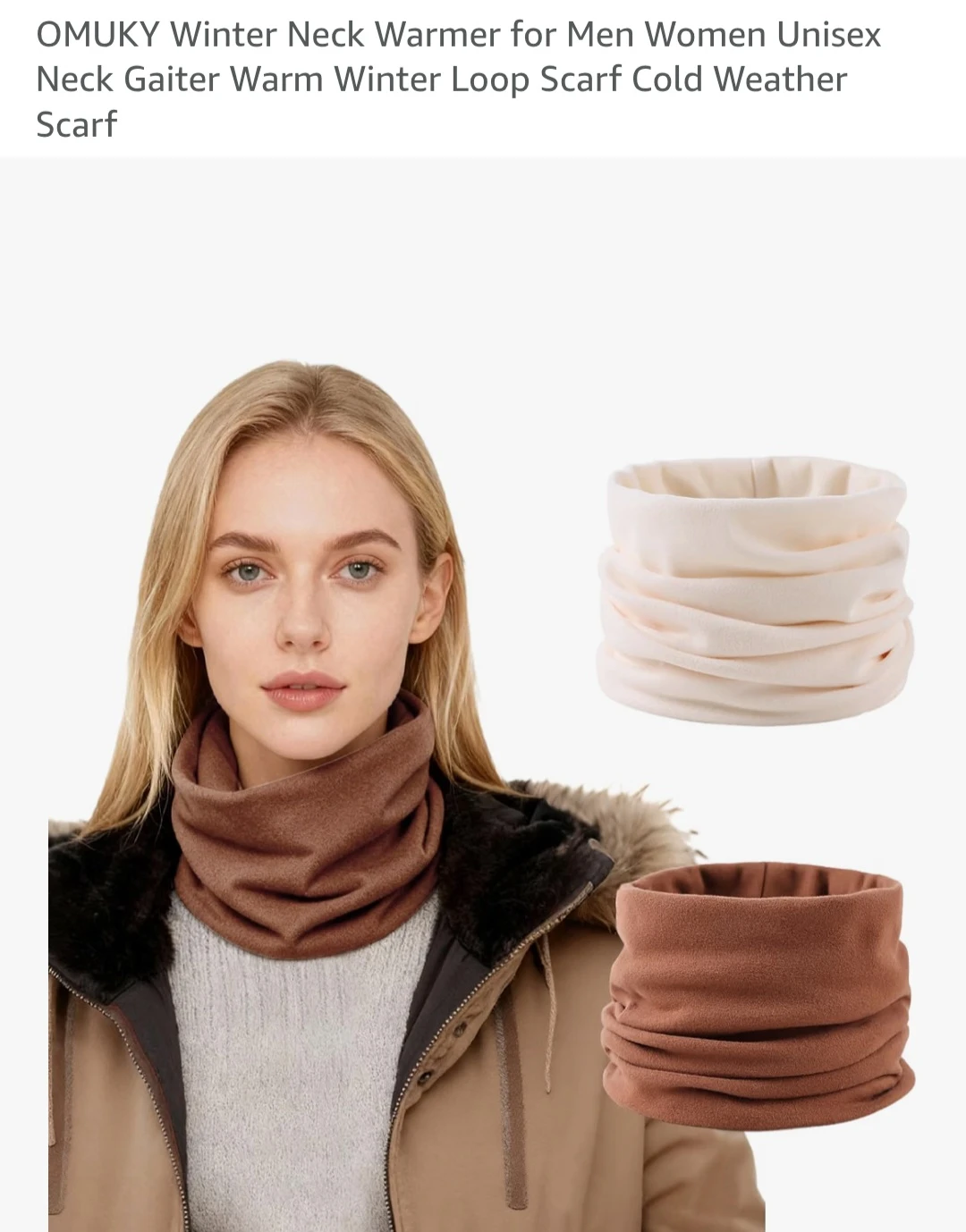OMUKY Winter Neck Warmers - Set of 2