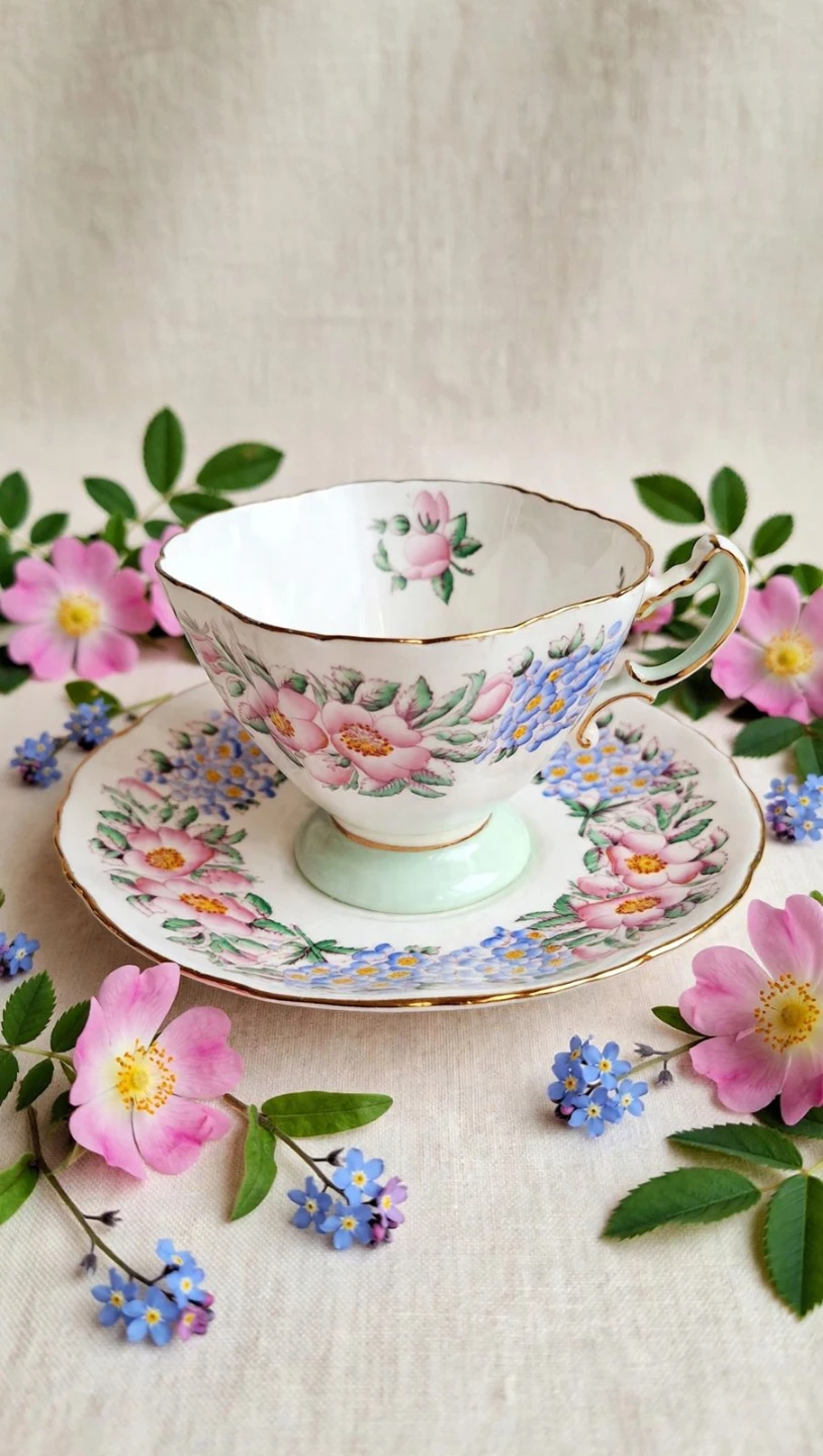 Hammersley & Co Bone China Teacup and Saucer - photo 4