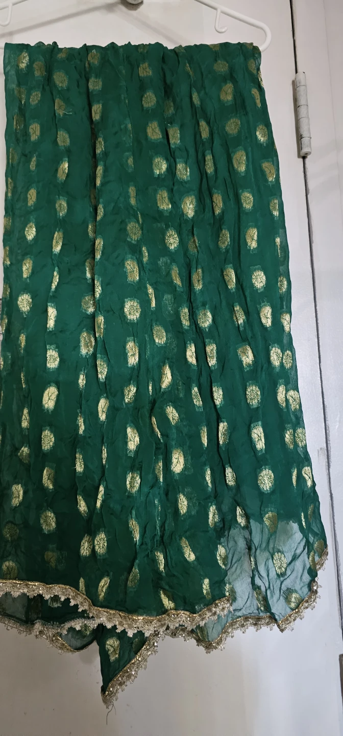 Green and Gold Ethnic plazo