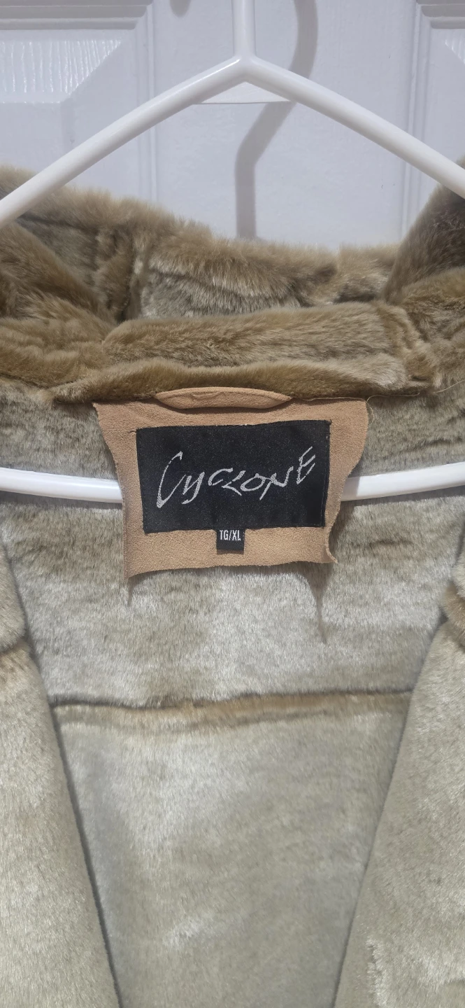 Cyclone Faux Suede Hooded Coat - Size XL - photo 3