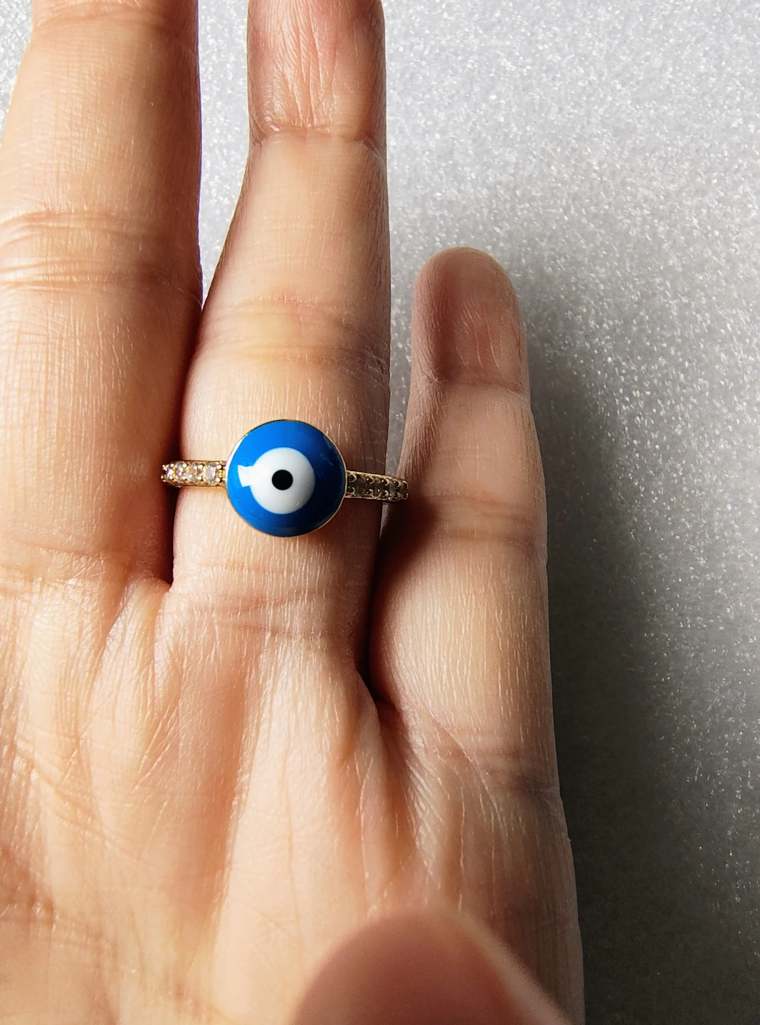 Gold filled Evil Eye Ring Size 10 - photo 2