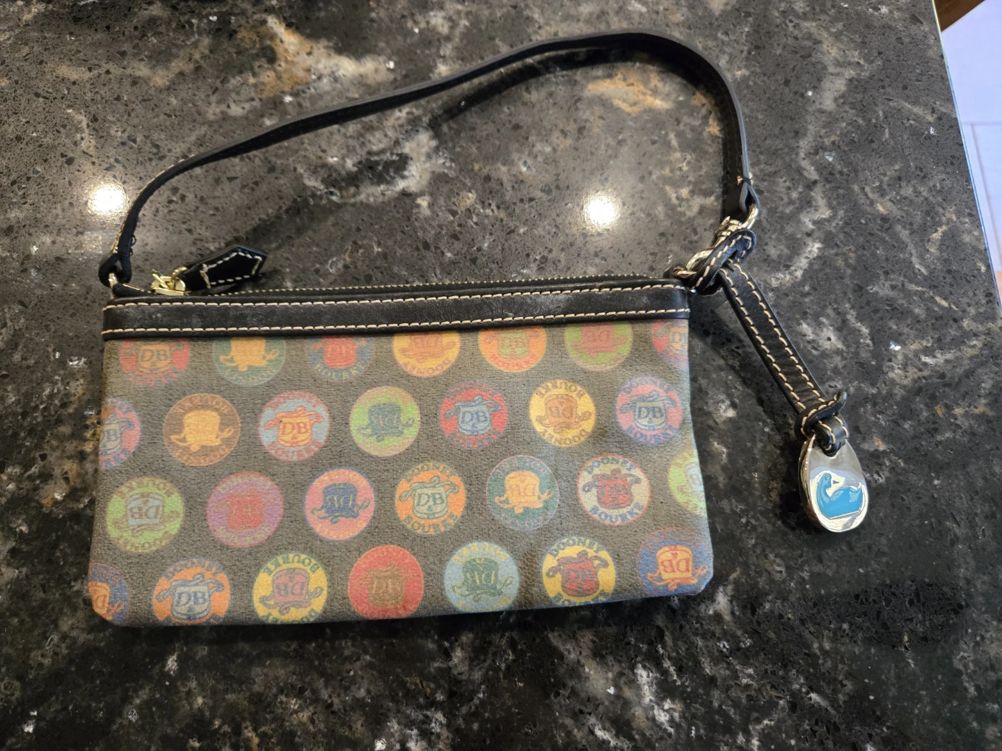 Dooney & Bourke Multicoloured Logo Wristlet
