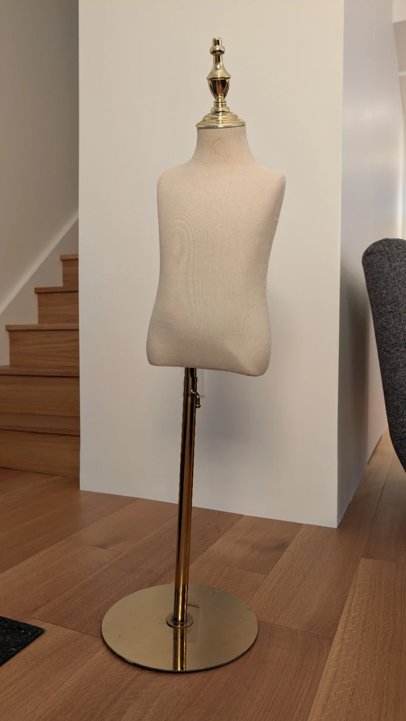 Child's Fabric Torso Mannequin with Gold Stand - photo 3