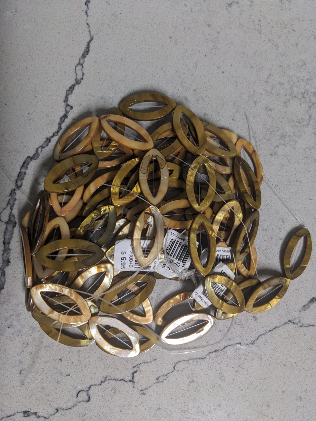 Tear shape abalone shell beads - photo 2