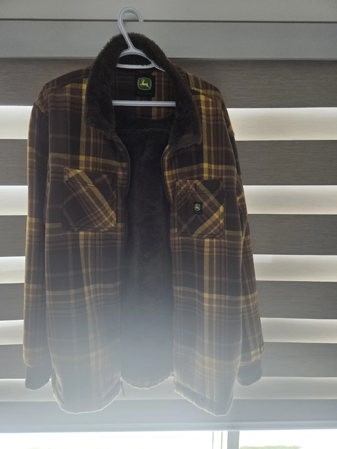 John Deere Plaid Fleece-Lined Jacket