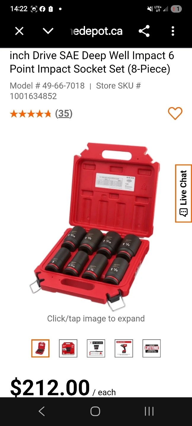 Milwaukee Impact Duty 3/4" Drive Metric AND SAE Socket Sets