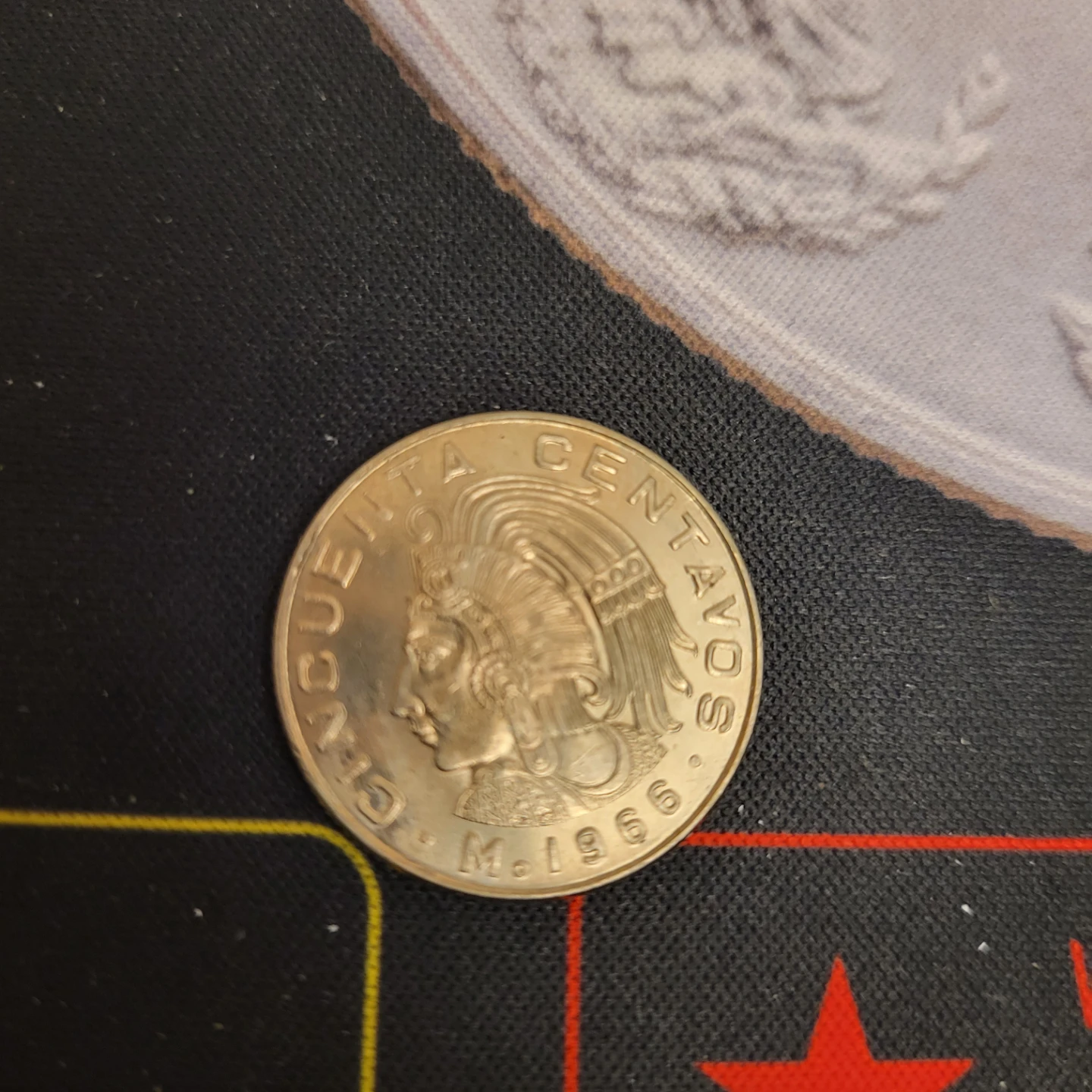 Set of Four 1966 Mexican 50 Centavos Coins - photo 2