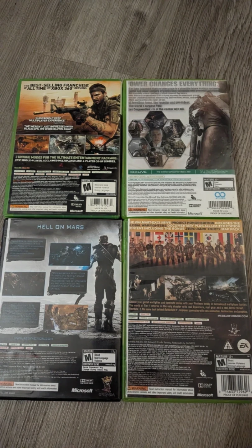 Set of 4 Xbox 360 Games (Printed Artwork) - photo 2