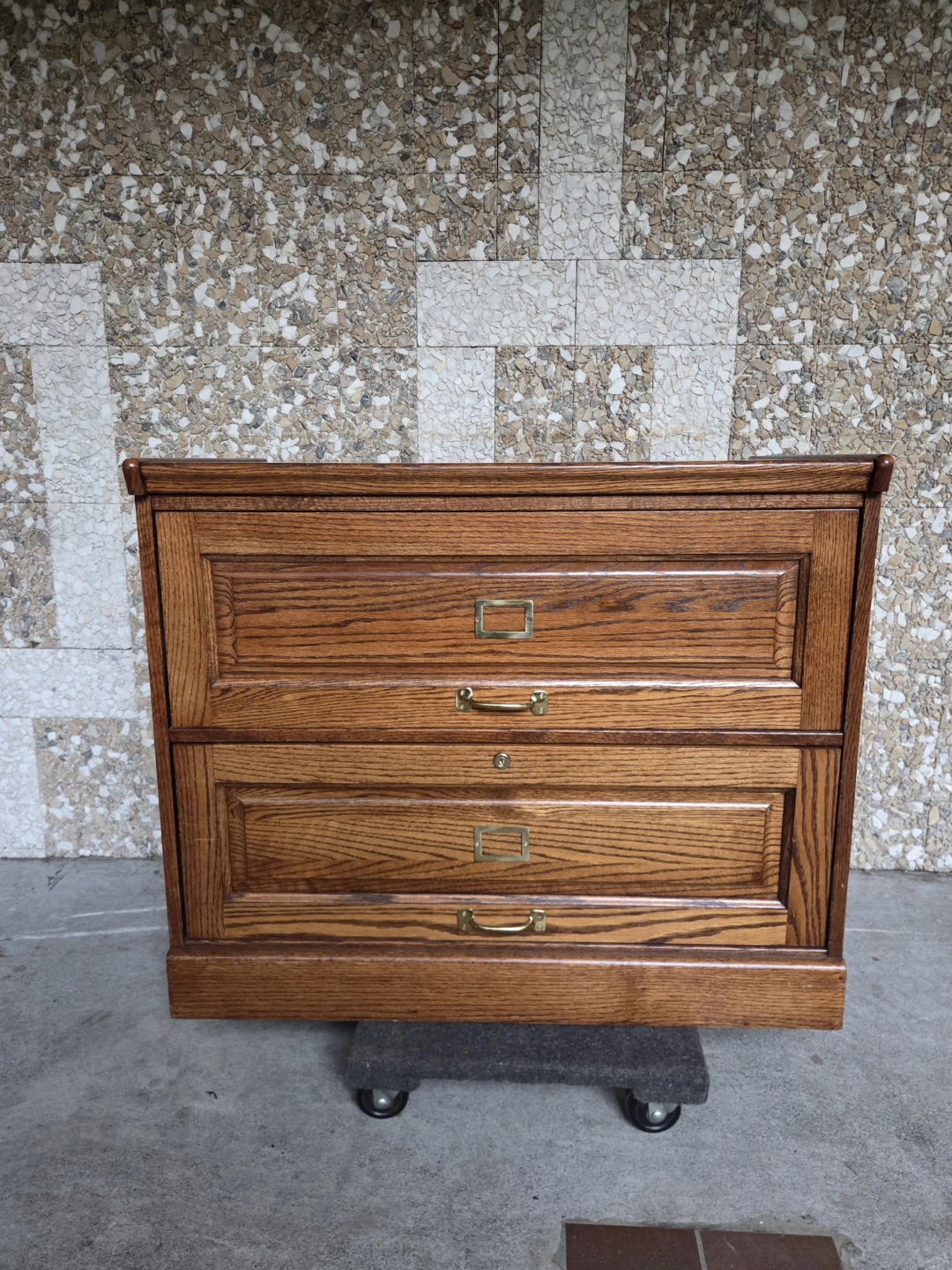 Vintage Tiger Oak Two Piece Stackable Filing Cabinet(s) - photo 4