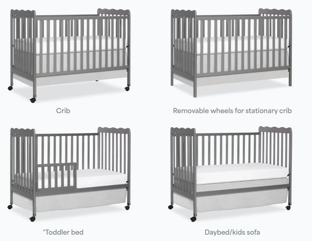 Barely used Crib+Bed+waterproof cover