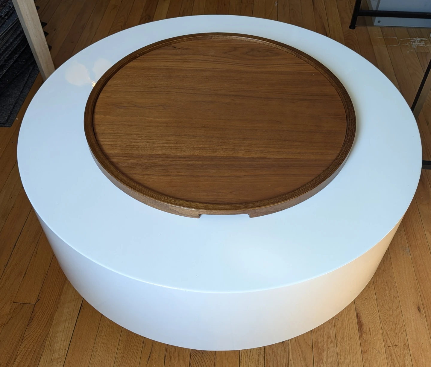 Authentic CB2 "Ya Ya" Round Coffee Table w/ Hidden Storage