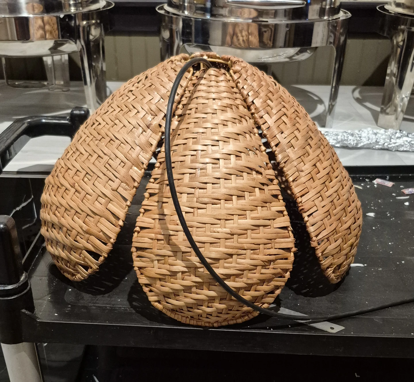 5 SANDKORN Pendant lamp shade, handmade/rattan, 45 cm (17 3/4 ") - photo 5
