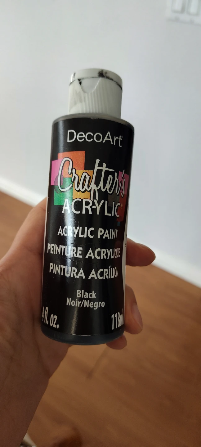 Acrylic Craft Paint Bundle: Black and Wicker White - photo 2