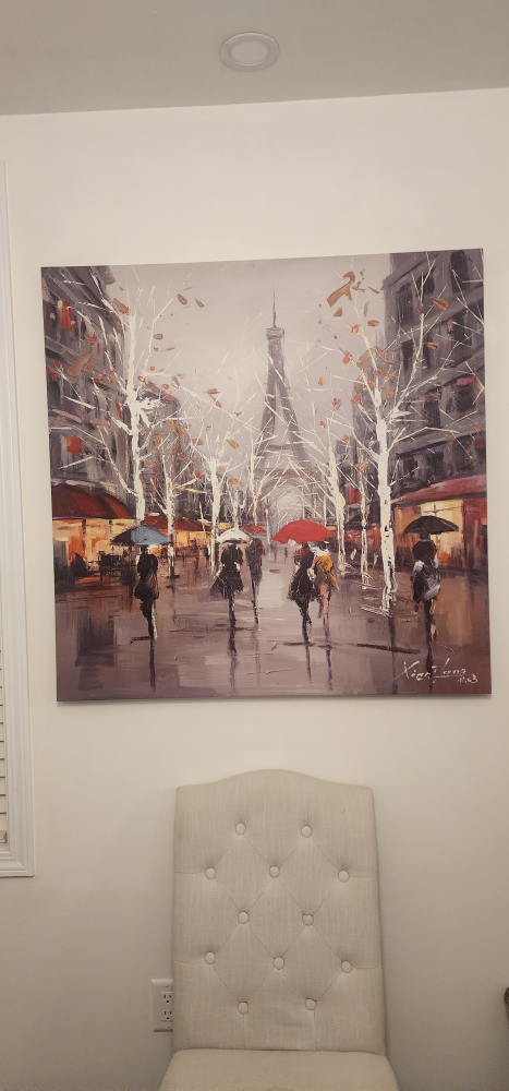Large Paris Scene Wall Art