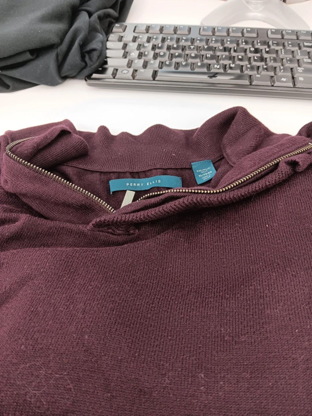 Perry Ellis quarter-zip sweater - photo 2