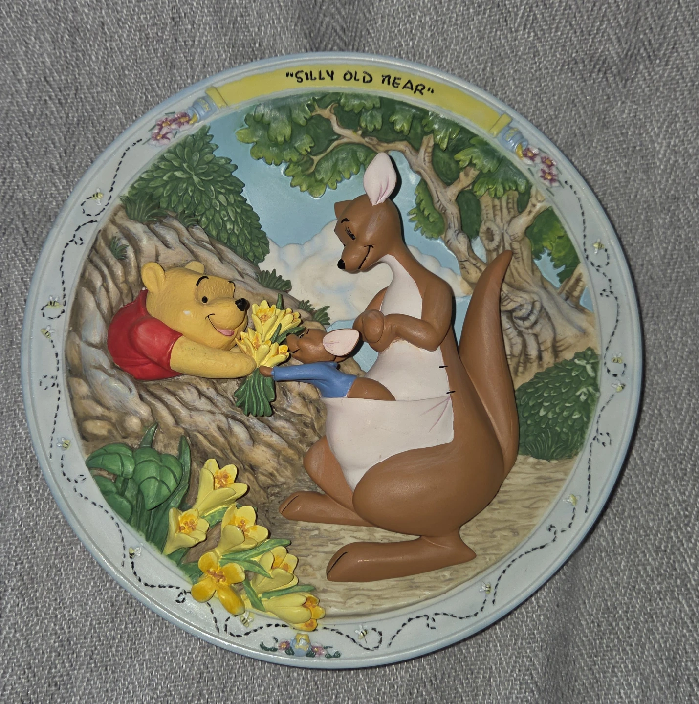 Set of 4 Winnie the Pooh Decorative Relief Plates - photo 5