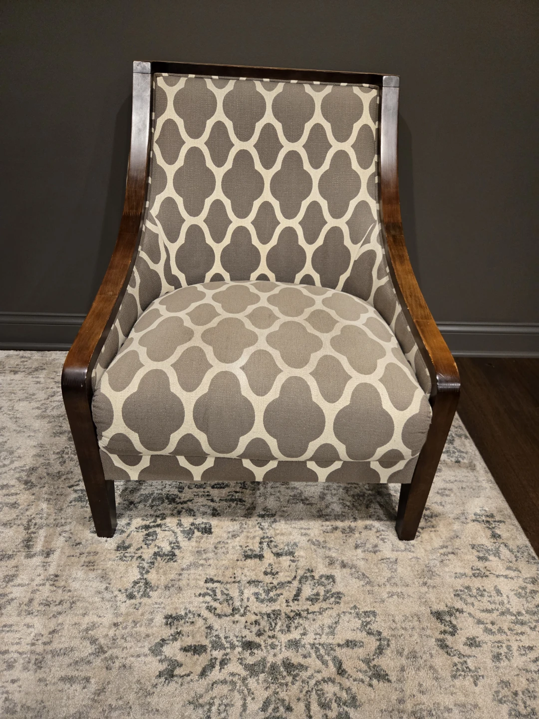 Upholstered Accent Chair with Wooden Frame - photo 2
