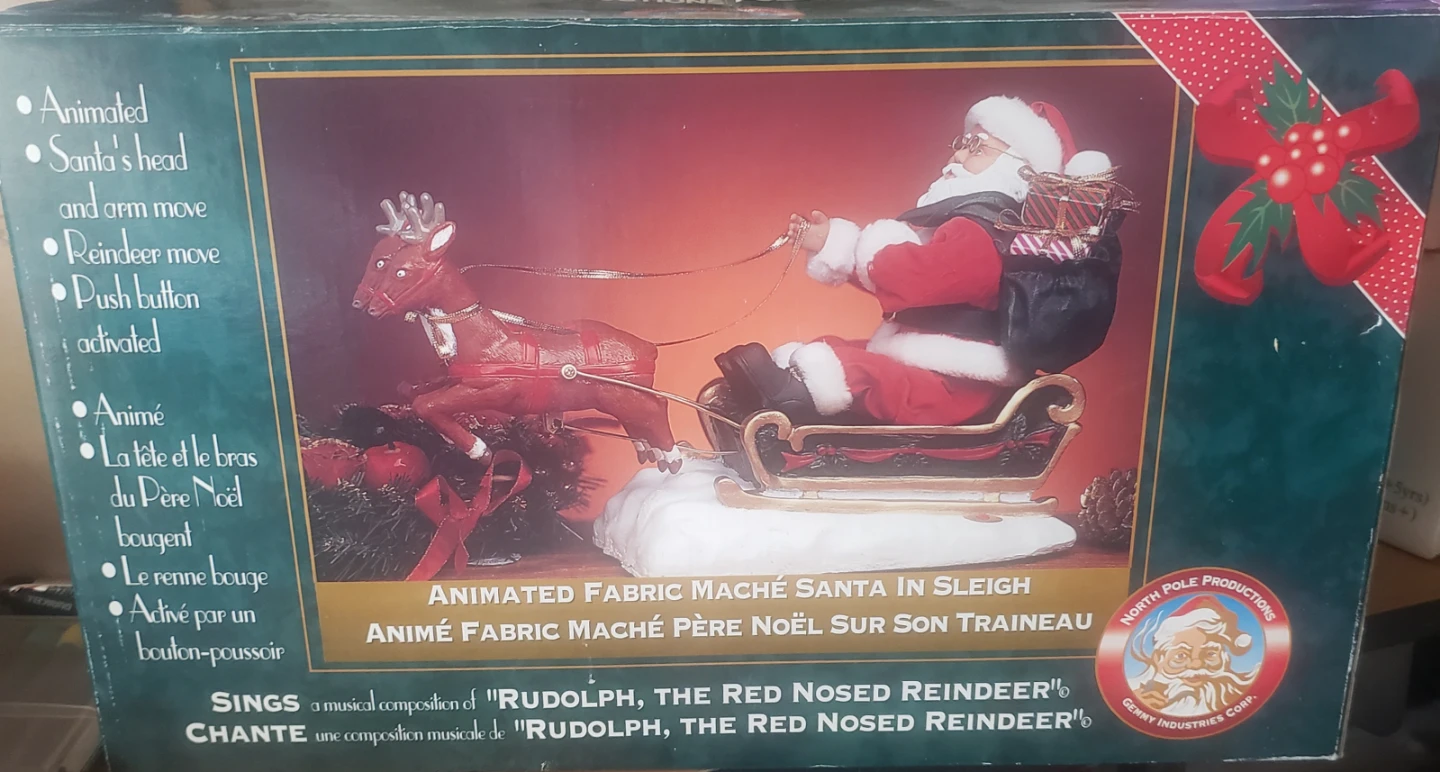 Gemmy Animated Santa in Sleigh