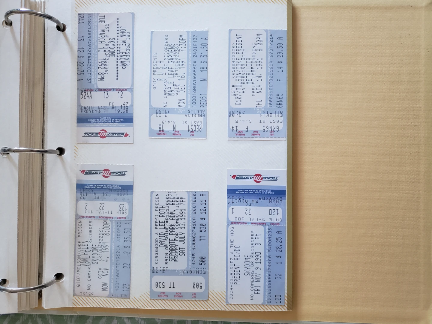 Vintage Toronto Concert and Sports Ticket Stub Collection - photo 3