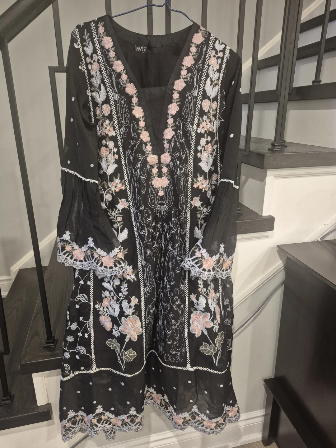 NEW Black Embroidered Pakistani Suit Set