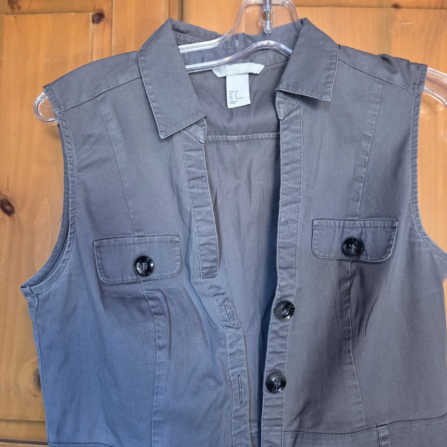 H&M Sleeveless Grey Utility Dress - photo 2