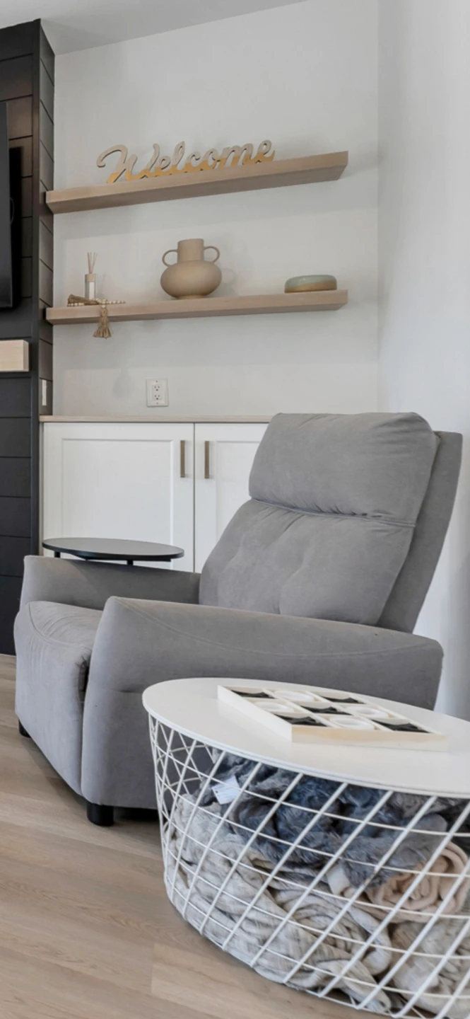 2 Grey Fabric Recliner Chair - photo 4