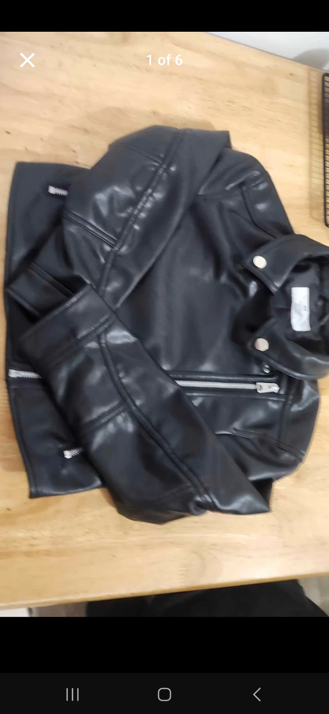 H&M Black Faux Leather Biker Jacket - photo 3