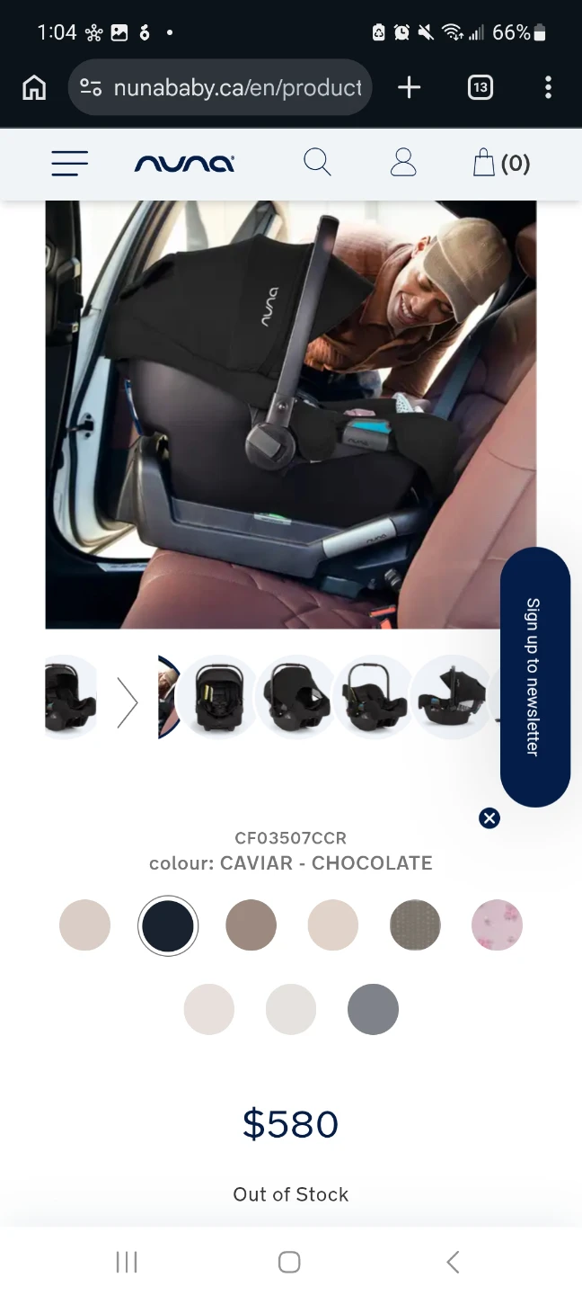 Nuna Pipa Infant Car Seat with Base and Adapter