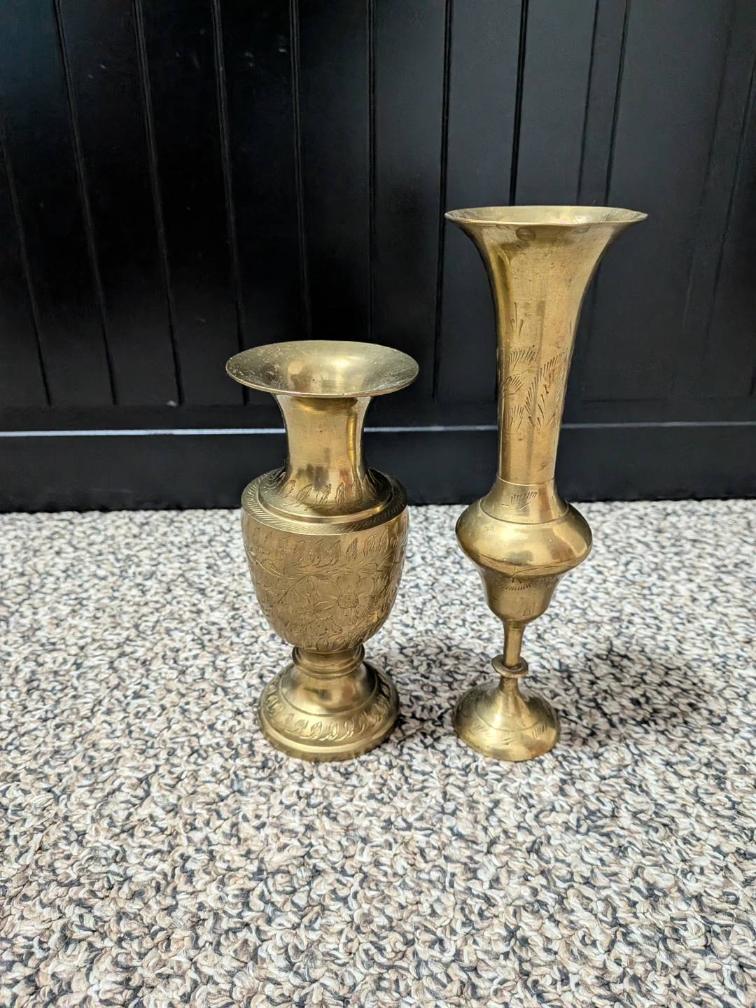 Vintage brass mini vases