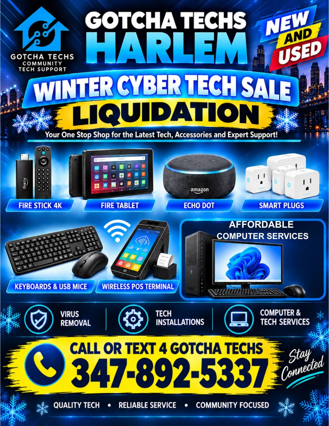GOTCHA TECHS HARLEM WINTER CYBER TECH SALE