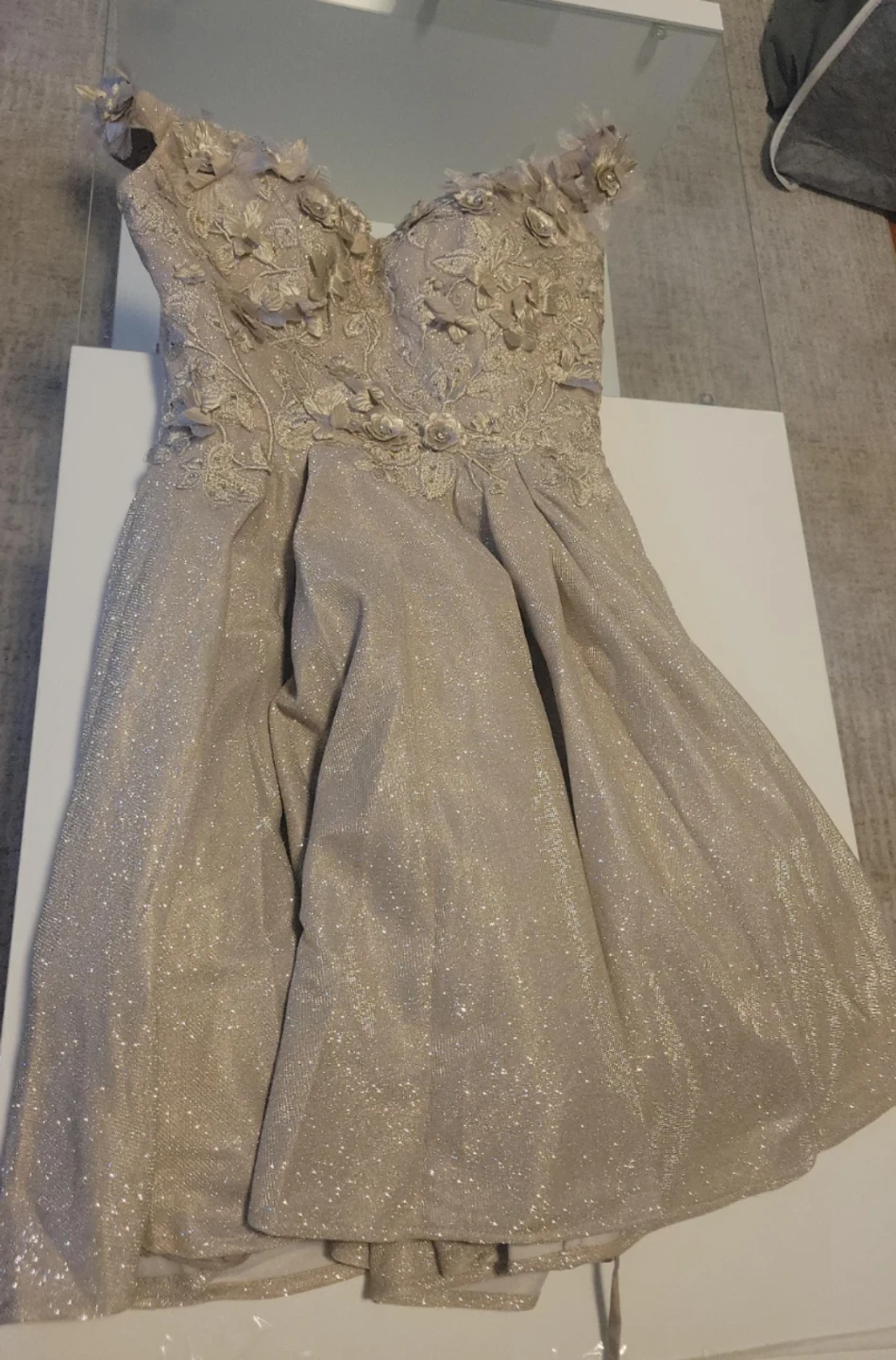 May Queen Couture Shimmering Gold Formal Dress