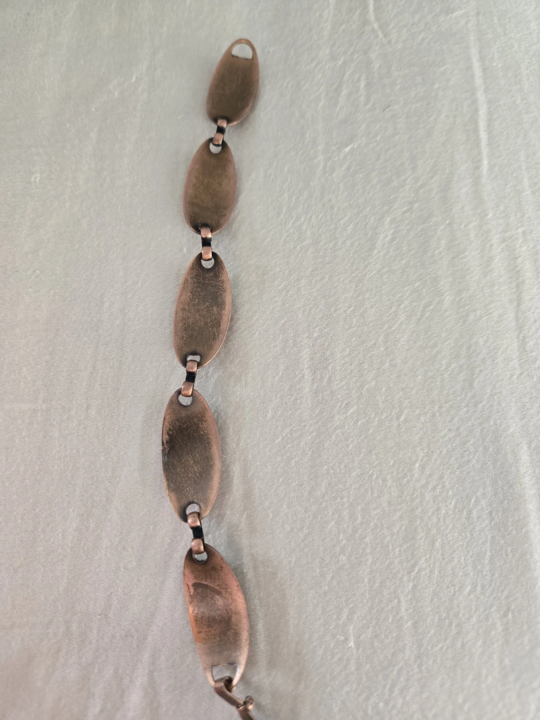 Vintage copper chain bracelet 7.5" - photo 2