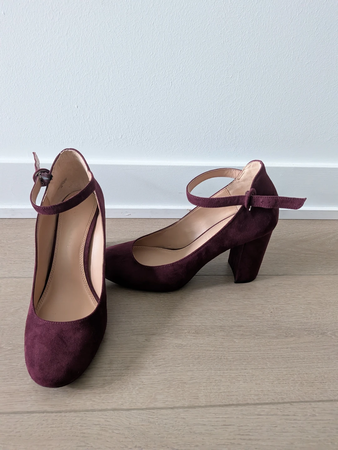 Kelly & Katie Riva Ankle Strap Heels - Burgundy Size 10M - photo 2