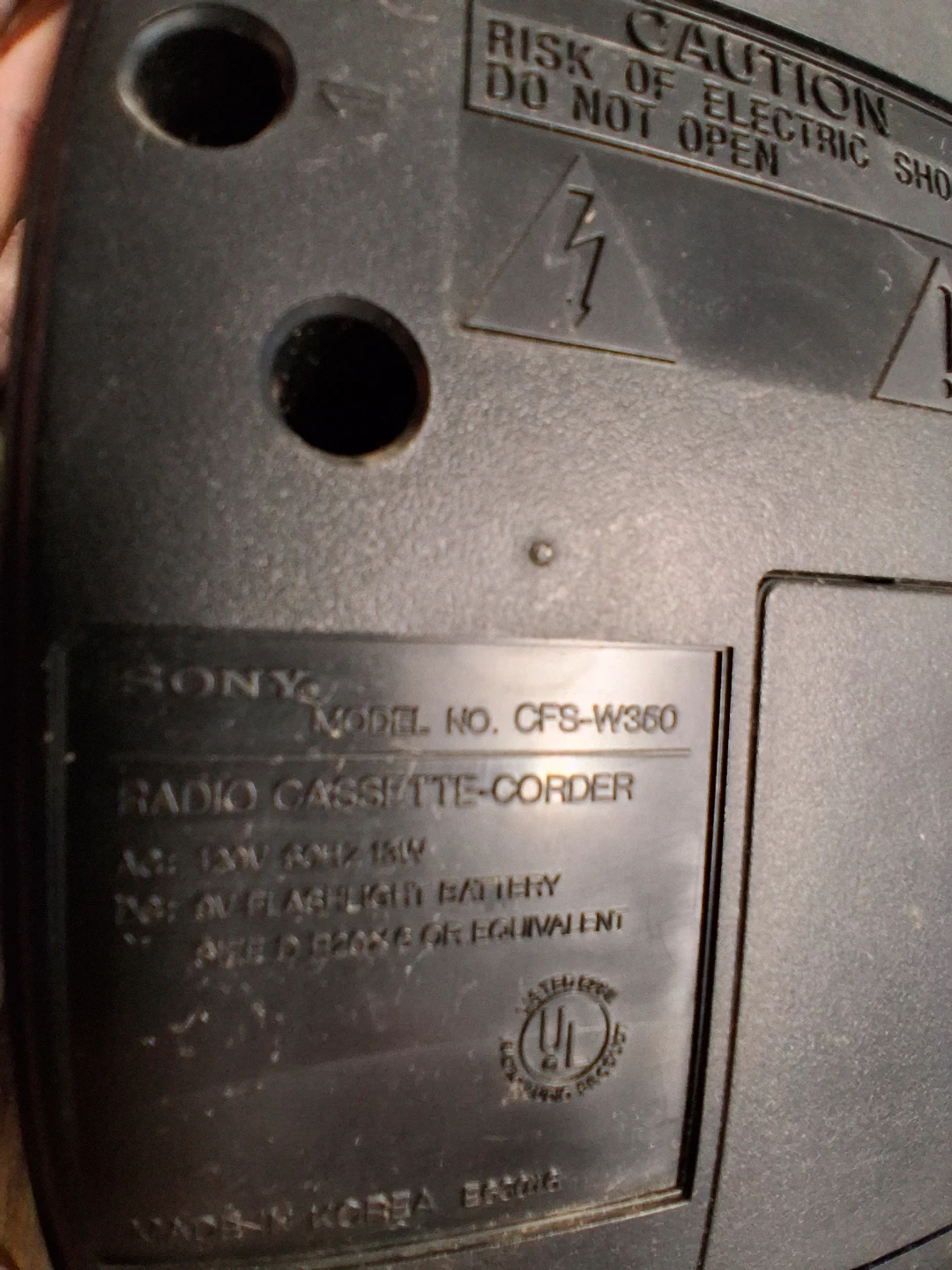 Sony CFS-W350 Radio Cassette-Corder - photo 2