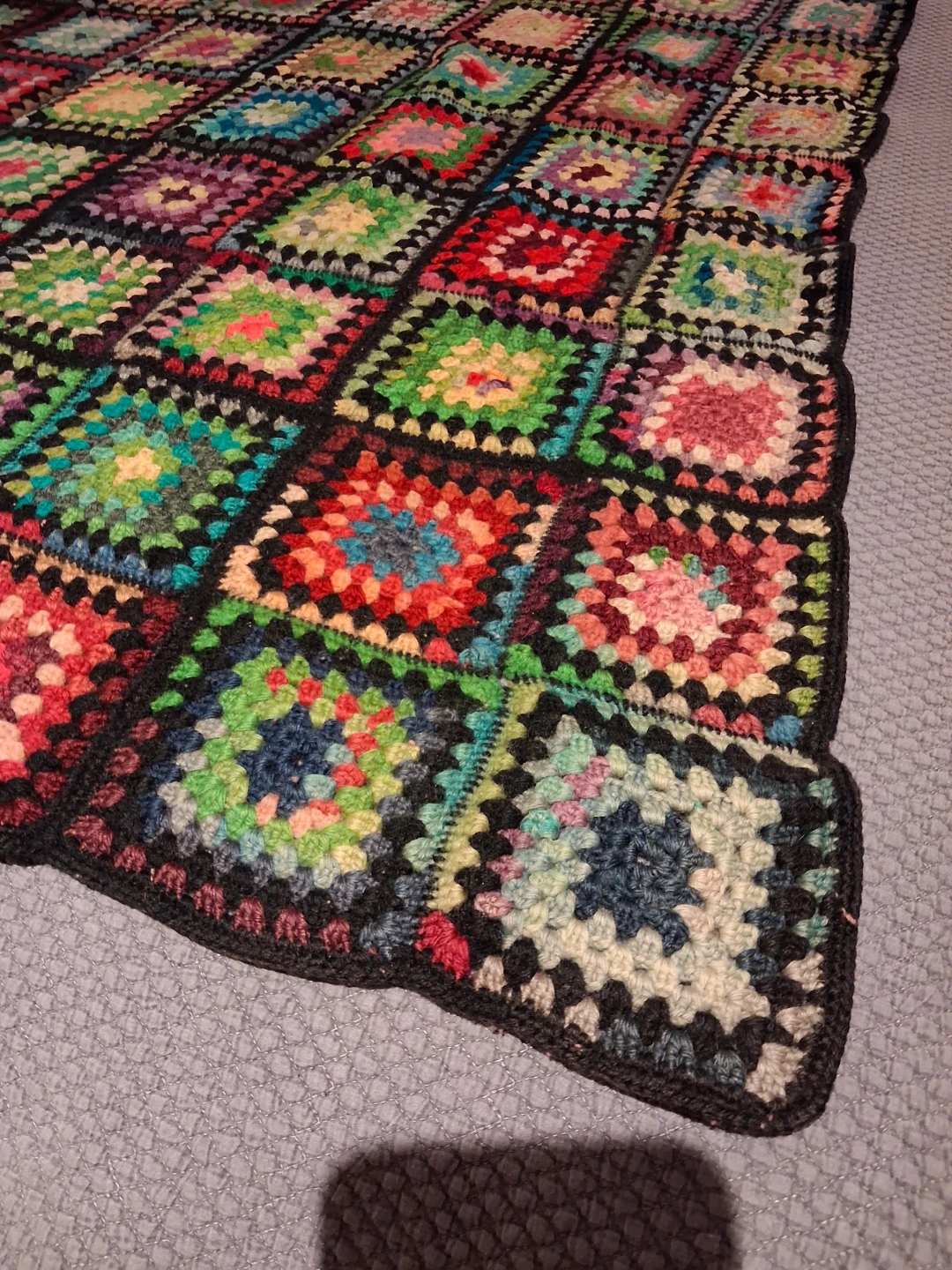 Handmade Crochet Granny Square Blanket - photo 3