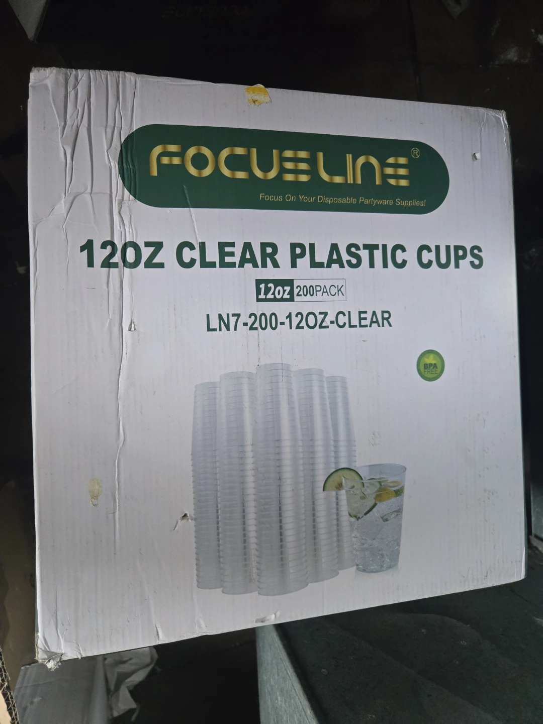 FOCUSLINE 12oz Clear Plastic Cups 200 Pack - photo 5