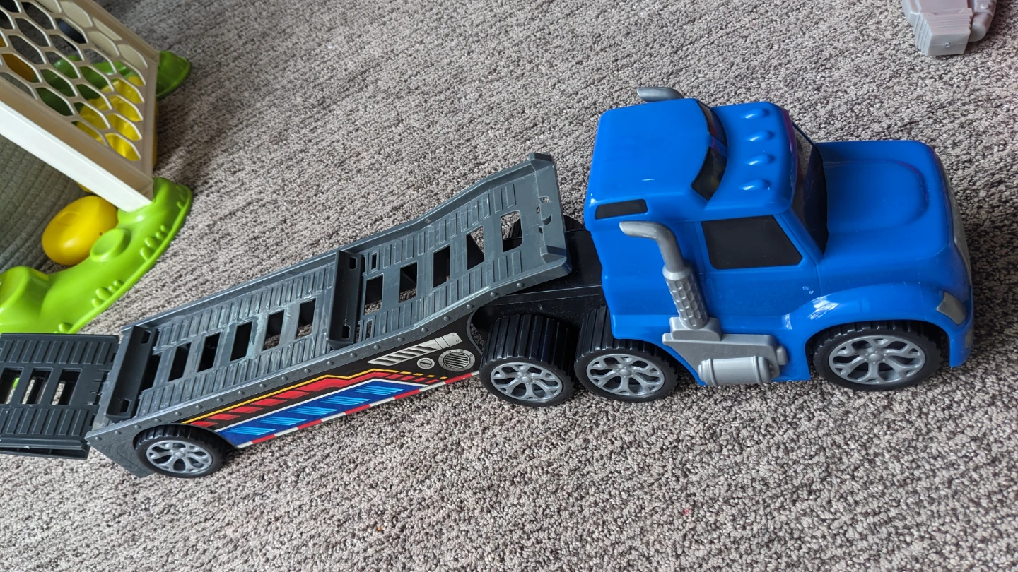 Blue Toy Car Carrier Truck