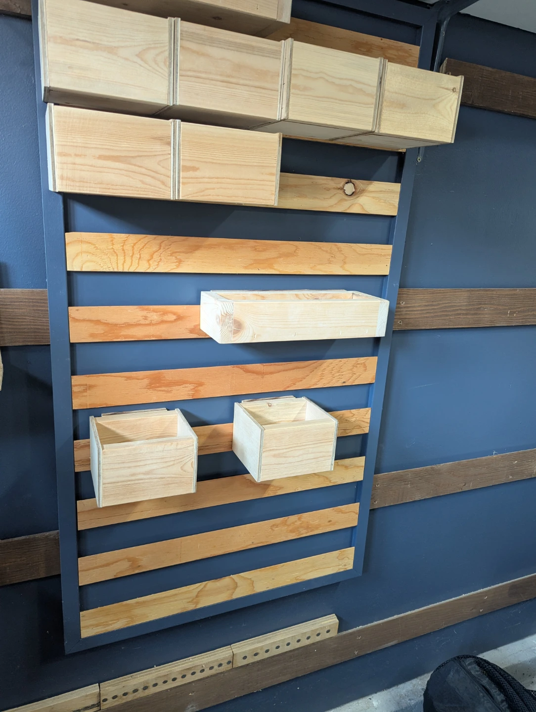 Homemade French cleat workshop small part storage board - photo 2