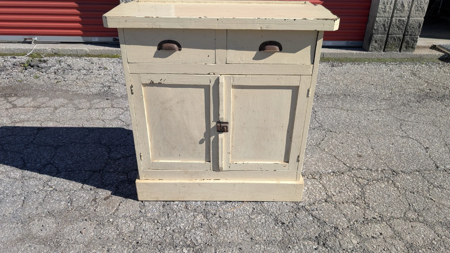 Vintage Painted Wood Cabinet